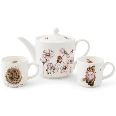 Buy Wrendale Tea For Two Teapot And Mugs Set Fine Bone China Royal Worcester • 49.99£
