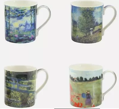 Buy Set Of 4 Fine China Coffee Mugs Tea Cups-Designs Inspired By Various Artists • 16.10£