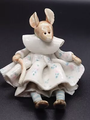Buy Vintage Welsh Studio Pottery Ann Legg Llanmadoc Swansea - Sitting Mouse Figure. • 20£