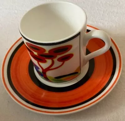 Buy Wedgewood Limited Edition Cafe Chic Clarice Cliff Red Tree Coffee Cup & Saucer • 20£