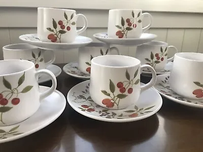 Buy Noritake Flat Cup & Saucer Sets Berries ‘n Such Lot Of 16 Pieces • 38.36£