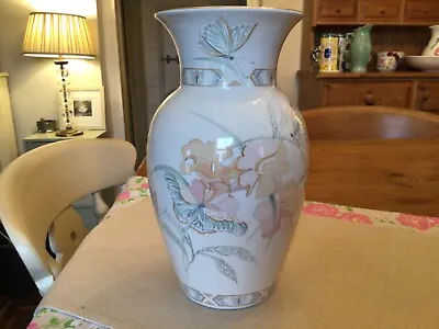 Buy Vintage Large Royal Winton Iris & Butterflies 11” Vase Fine Ceramic Ware VGC • 6.99£