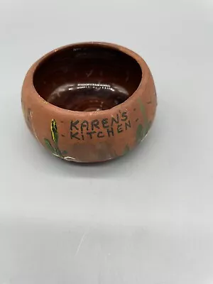 Buy Clay Pot Small Southwest Art Pottery Signed Tasso Inner Glaze “Karen’s Kitchen” • 12.51£