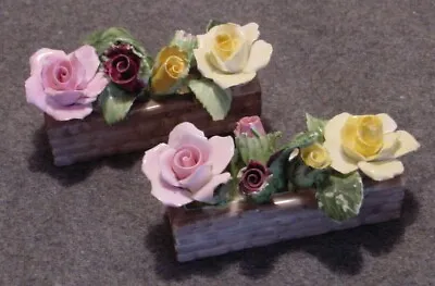 Buy Adderley Floral Bone China Window Flower Boxes – Pair - Roses • 23.65£