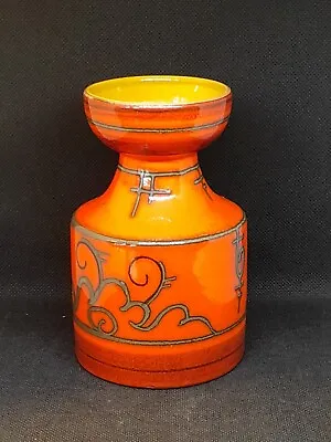 Buy MCM 911 Flora Gouda Holland Art Pottery Tokio Design Orange Vase - 5.5” - Gauda • 29.99£