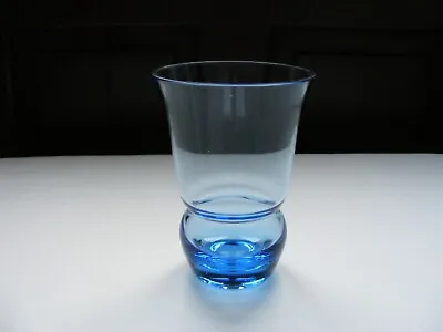Buy Vintage Cobalt Blue Glass  Heavy Base Tumbler Possibly Crystal Glass • 9.99£