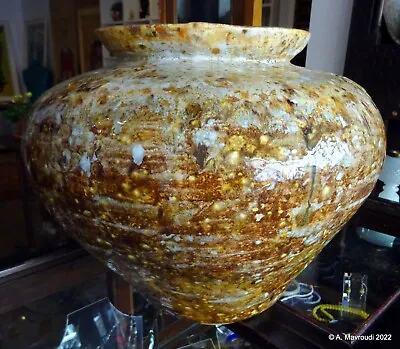 Buy Studio Pottery Pot Vase Statement Huge Vintage Mid 20th Century Earthy Glazes ~ • 265£