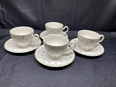 Buy Johnson Brothers  THISTLE  Laura Ashley ~ Set Of 4 ~ Cups & Saucers ~ 2 3/4  Tal • 23.97£