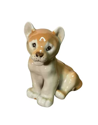 Buy USSR Lomonosov Russian Porcelain Lion Cub Figurine Vintage Cat Collectable • 26.83£