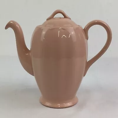 Buy Grindley Tea Pot Peach Petal Ware Coffee Lidded Tall 18cm Fluted Footed Pink • 19.95£