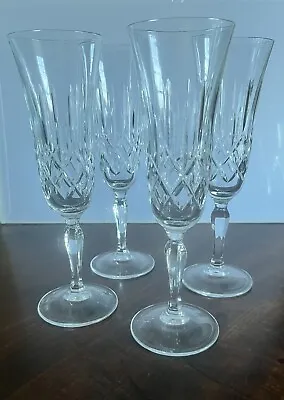 Buy Set Of 4 Edinburgh Crystal Champagne Flute Glass Footed • 30£