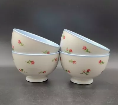Buy Set Of 4 Laura Ashley Lifestyles  Hathaway Rose  Cereal Bowls 5.25  Blue Cottage • 36.04£