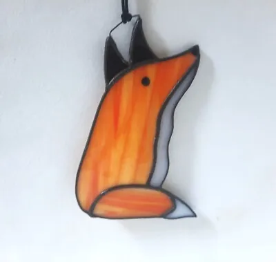 Buy Cute Little Fox Stained Glass Suncatcher Hanging Lovely Wild Animal Ornament • 17.08£