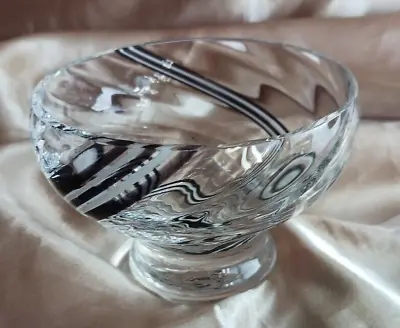 Buy Caithness Glass Bowl (black & White Swirl) On Pedestal. • 5£