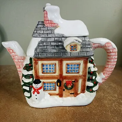 Buy Vintage 'The Village' Novelty Cottage Ware Teapot 'Winter Cottage' Decorative  • 4.95£