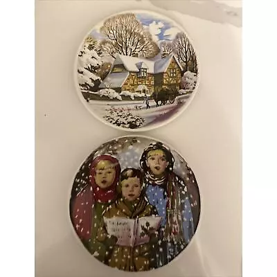 Buy Set Of 2 English Ironstone Pottery Holiday Plates 7 Inches With Original Box • 9.45£