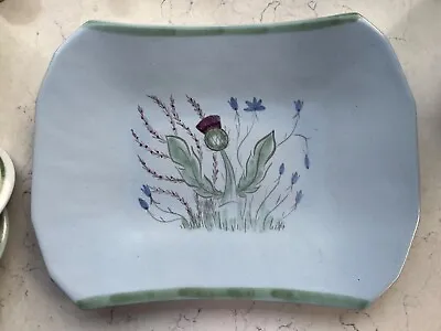 Buy Vintage Scottish Buchan Thistle Pottery - Large Rectangular Platter / Plate • 50£