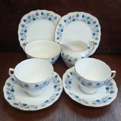 Buy Vintage 1950s RIDGWAY POTTERY Bone China Attractive Tea Set ROYAL VALE • 20£