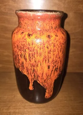 Buy 🔥 Vintage Mid Century West German #237-75 Pottery Fat Lava Vase Amazing Glaze • 57.68£