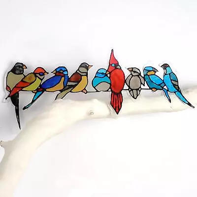 Buy Colorful Hummingbirds Stained Glass Ornaments  Acrylic Hanging • 5.56£