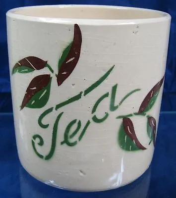 Buy Vintage Yellow Ware Pottery Canister Tea • 14.39£