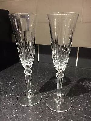 Buy 2 Crystal Champagne Flute Glasses • 9£