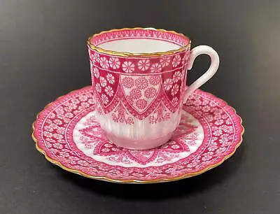 Buy Antique Spode Copeland Primrose Pink Demistasse Cup & Saucer English China • 79.98£