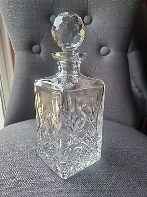 Buy Vintage Square Lead Crystal Decanter. Lovely Condition.  • 15£