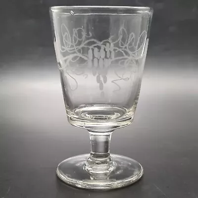 Buy Antique Victorian Rummer Glass C1890 Drinking Beer Water Etched Grape Vine • 16.95£
