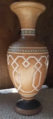Buy Antique Doulton Lambeth Siliconware Mosaic Vase By Eliza Simmance 23cm Tall • 105£