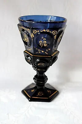 Buy Antique French Baccarat Medieval Moulded Crystal Goblet C 1840 • 315.68£