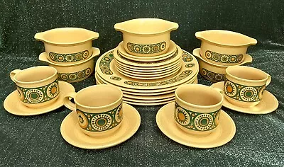 Buy Vintage Retro Staffordshire Potteries Kiln Craft Tableware Ironstone 27pc Set  • 85£