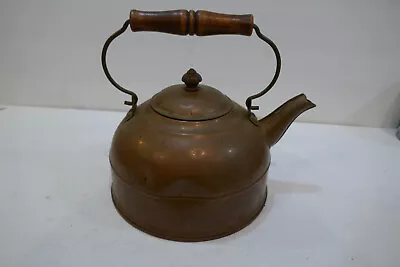 Buy Vintage Revere Ware  Wood Handled  Copper  Tea Pot  Kettle With Lid • 23.67£