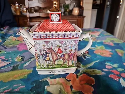 Buy Sadler A Day At The Races Teapot Excellent Condition • 8£