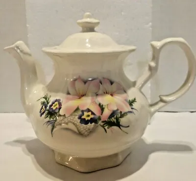 Buy Vintage Price Kensington Potteries England Tudor Floral Teapot Made In England  • 30.08£