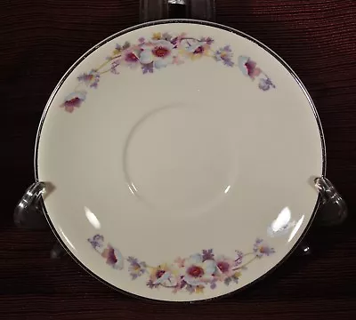 Buy VTG LIMOGE China Co USA Sebring Ohio - Purple & White Flowers SAUCER (1)   • 6.75£