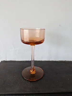 Buy Gorgeous Vintage Wedgwood Topaz Amber Art Glass Brancaster Candlestick RSW15/1 • 14£