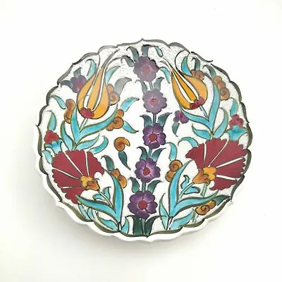 Buy Handmade Ceramic Wall Hanging Plate(18 Cm) - Hand Painted Turkish Pottery • 14.99£