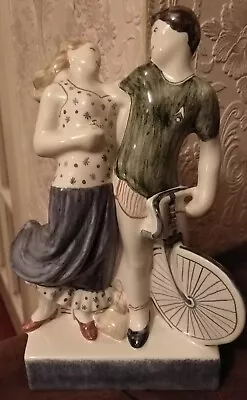 Buy Rye Pottery Collection The Lovers Young Love 2000 Couple With Bicycle  • 110£