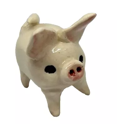Buy Miniature White Pig | Hand Made Collectable Animal Ornament Decoration | G99 T8 • 5.95£