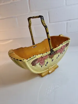 Buy Vintage Burleigh Ware Art Deco 1930s Basket Country Cottage Yellow • 24£