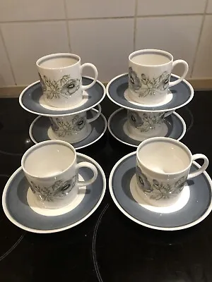 Buy Wedgewood 'Glen Mist' By Susie Cooper Design 6 X Cups And Saucers • 15£