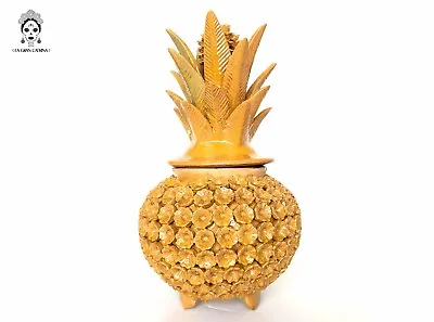 Buy Glazed Clay Yellow Pineapple 18 In. - Michoacan, Mexican Pottery Handcraft Art • 339.83£