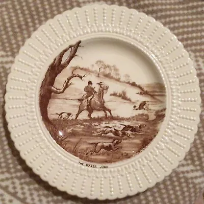 Buy Fox Hunt Hunting Royal Cauldon Plate Brown And White The Water Jump As Is • 15.11£