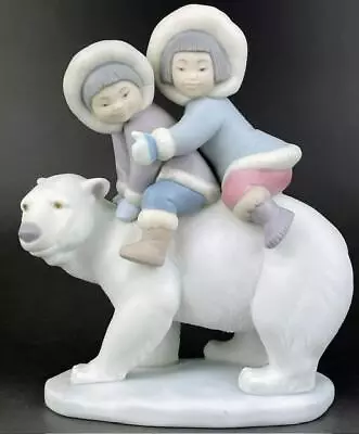 Buy Lladro Eskimo Rider Elegant Graceful Formal Luxury Spain Figurine Japan • 205.77£