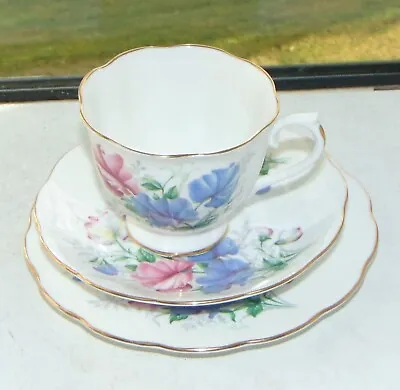 Buy Royal Albert China Friendship Series Sweet Pea 1 X Trio Cup Saucer Plate • 8£