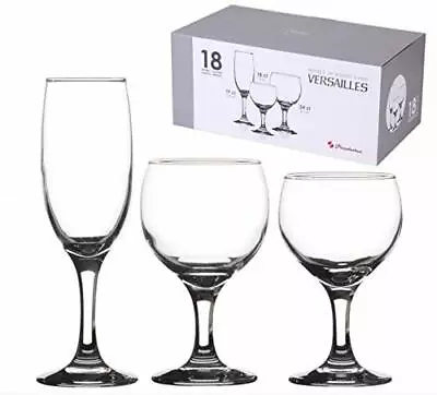Buy Pasabache 18 Piece Glassware Set Champagne Wine Water Glasses Bundle Set Party • 16.99£