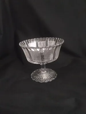 Buy Vintage, Sowerby, 30's Pressed Glass Raised Bowl With Hobnailing Design • 27£