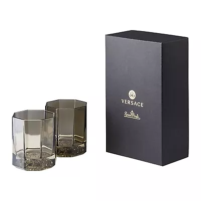Buy Versace Rosenthal - Set 2 Glasses Whisky Light Smoke Versace - Light Grey • 149.94£
