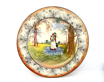 Buy Rare Royal Doulton Seriesware Rack Plate - Bluebell Gatherers D3812 - Perfect !! • 95£